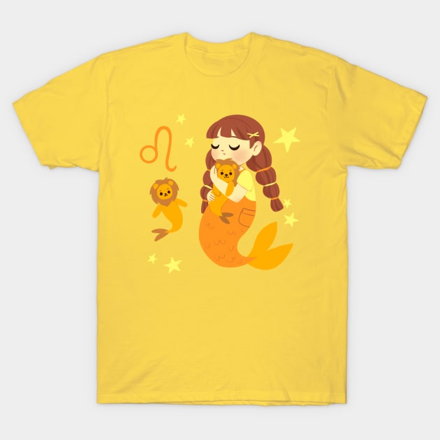 Leo Mermaid T-Shirt by Lobomaravilha